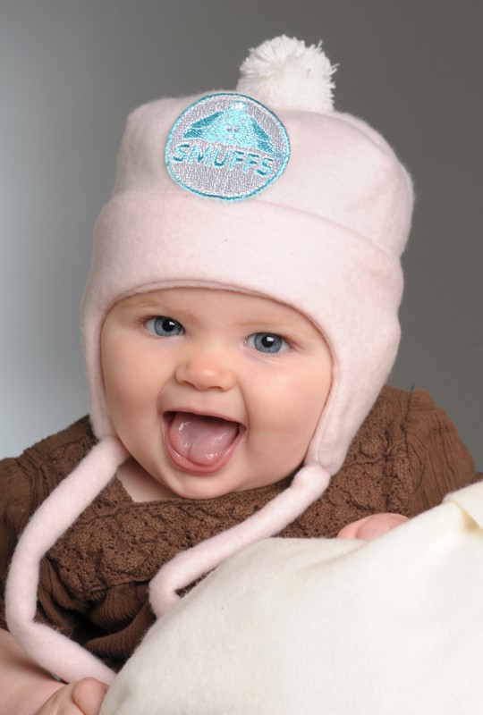 baby hearing protection sound muffling ear loud noise reduction soft sound large pink fleece beanie