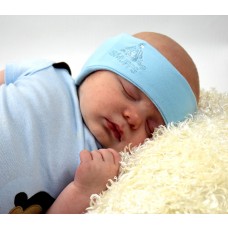 baby hearing protection sound muffling ear loud noise reduction soft sound small blue headband