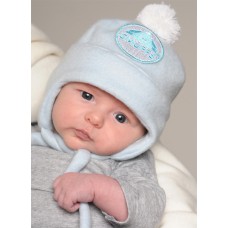 baby hearing protection sound muffling ear loud noise reduction soft sound small blue fleece beanie