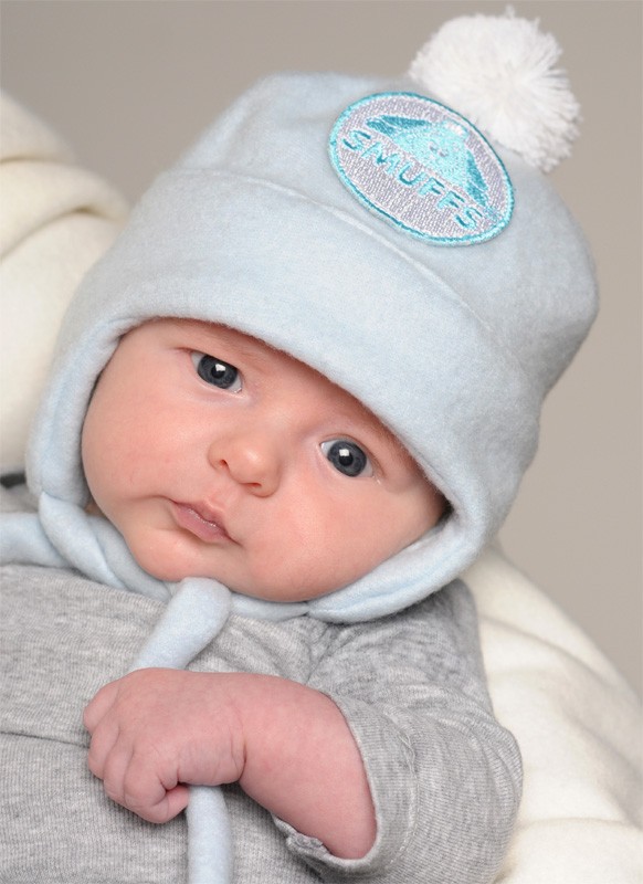 Sound Muffling Hearing Protection Beanie blue Small 0-3+ months